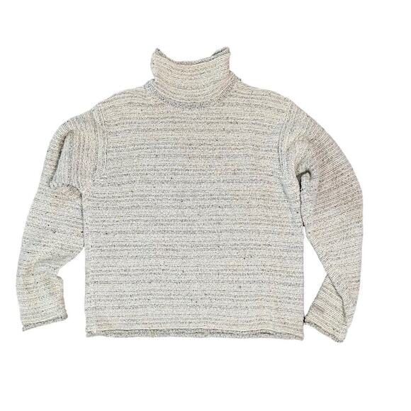Columbia Pullover Womens Medium White Gray Cowl Neck Chillin Hiking Outdoors - Picture 1 of 5